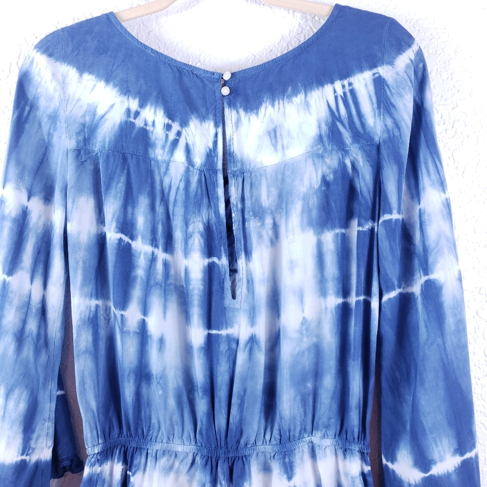 AMERICAN EAGLE Tie-Dye Ruffle Tassel Romper Sz S - Picture 8 of 10
